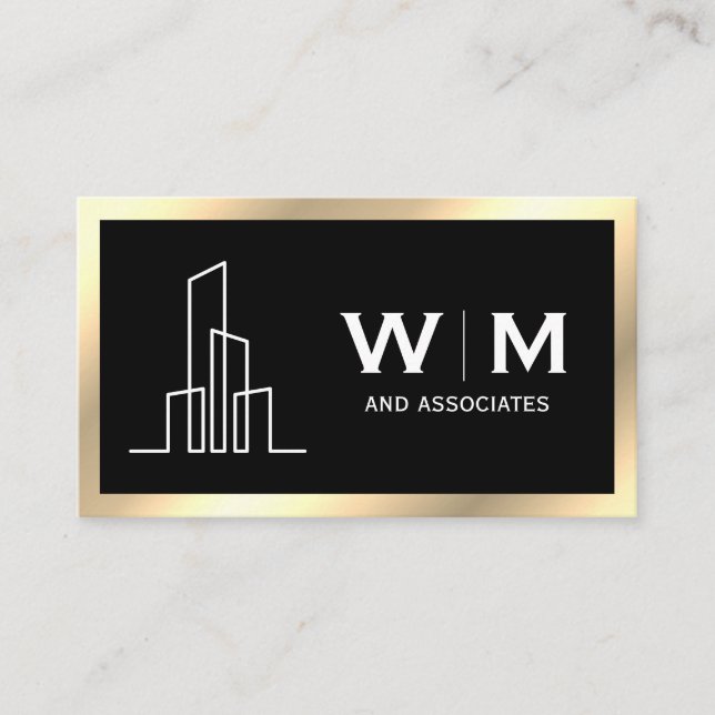 Carte De Visite Icône Immobilier | Responsable de l'entreprise imm (Devant)