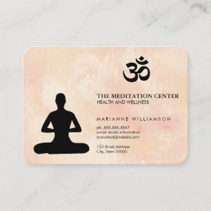 Carte De Visite Icône Lotus Pose Om