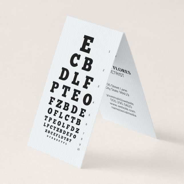 Carte De Visite Icône oeil | Graphique de vision (Devant)