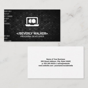 Carte De Visite Icône Ordinateur et Conversation