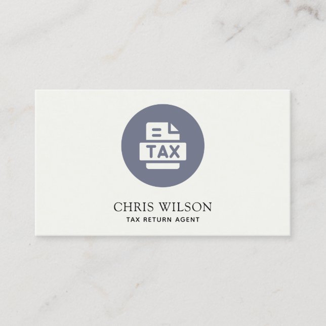 CARTE DE VISITE ICÔNE PRÉPARER DE L'AGENT DE DÉCLARATION DE TAXE M (Devant)