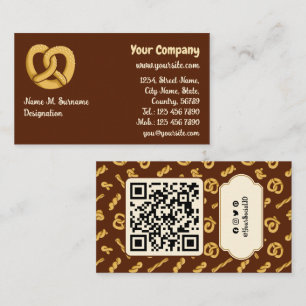 Carte De Visite Icône Pretzel
