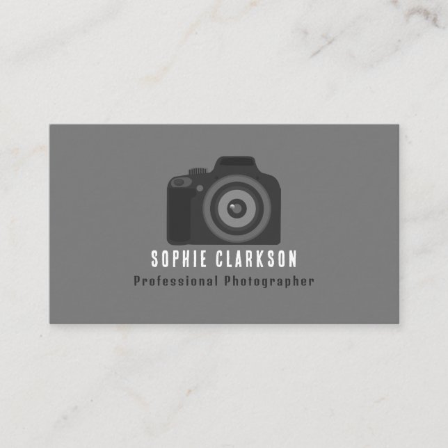 Carte De Visite Icône Pro Camera, Photographe, Photographie (Devant)