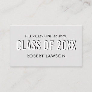 Carte De Visite Icône sociale de nom de promotion de classe Gris S