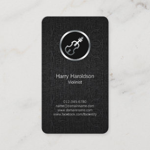 Carte De Visite Icône violon violoniste Grunge BusinessCard