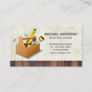 Carte De Visite Icônes de l'outil de construction   Grunge Arrière