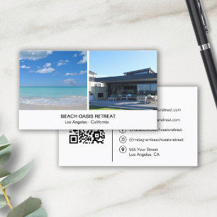 Carte De Visite Icônes de médias sociaux QR pour la location de va