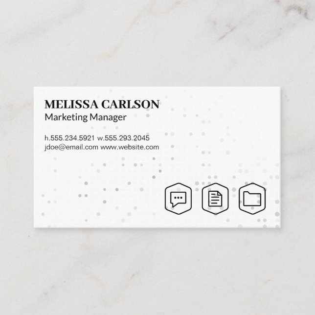 Carte De Visite Icônes modernes | Marketing commercial (Devant)