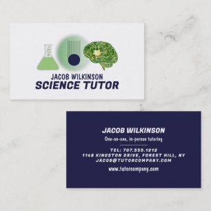 Carte De Visite Icônes scientifiques, Tuteur scientifique, Enseign