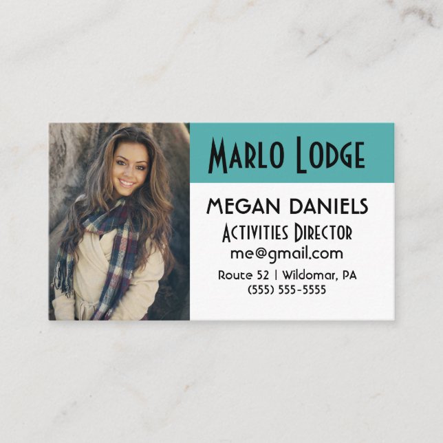 Carte De Visite ID photo employé personnalisé (Devant)
