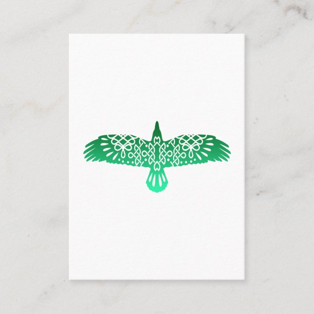 Carte De Visite Idée celtique de cadeau de Raven de symbole (Devant)