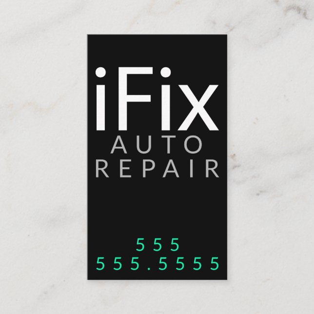 Carte De Visite iFix. Réparation d'ORDINATEUR de réparation (Devant)