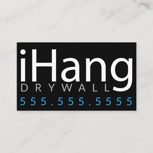 Carte De Visite iHang. Affaires de plâtre de Sheetrock de cloison (Devant)