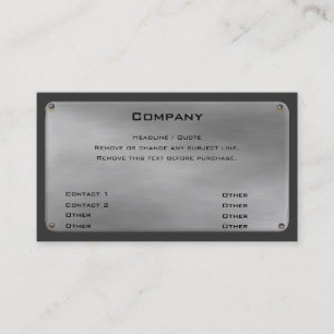 Carte de visite II en métal - argent