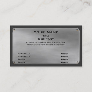 Carte de visite II en métal - argent