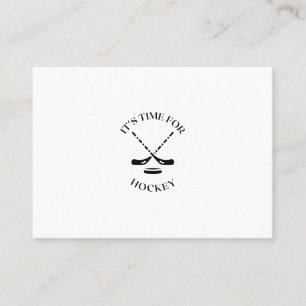 Carte De Visite Il est temps pour le hockey