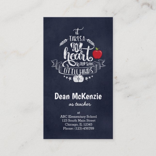 Carte De Visite Il faut un grand coeur (Devant)