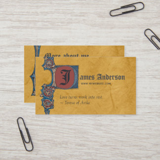 Carte De Visite Illumination médiévale Bute CC0263 Ajouter votre i