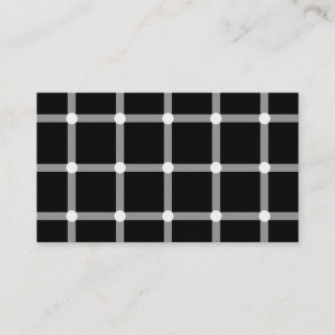 Carte De Visite Illusion optique noire et blanche à la mode et