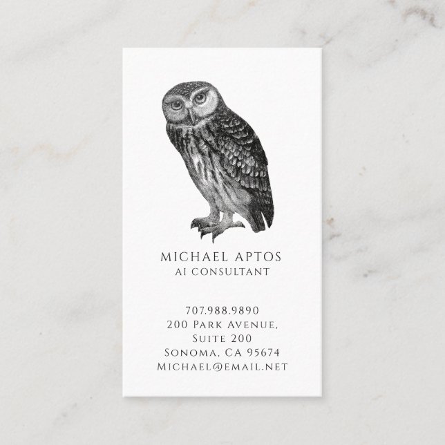Carte De Visite Illustrated AI Consultant Business Card (Devant)