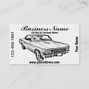 Carte De Visite Illustration 1966 de Chevy Chevelle solides