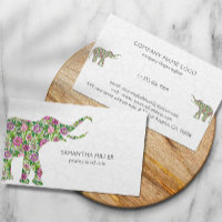Illustration colorée de l'éléphant floral