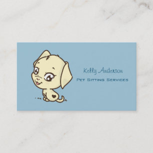 Carte De Visite Illustration de chien coquelicot mignon