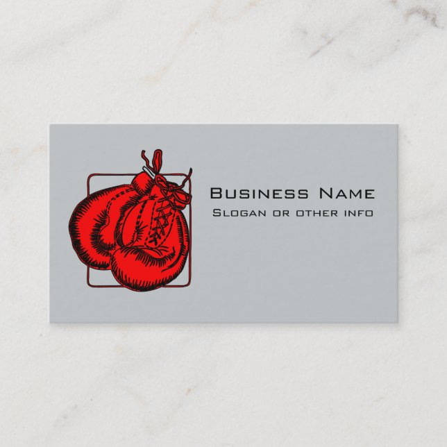 Carte De Visite Illustration de gants en boîte rouge (Devant)