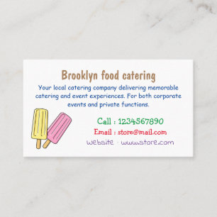 Carte De Visite Illustration de Ice pop
