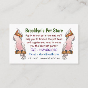 Carte De Visite Illustration de la caricature de l'oiseau de cobay