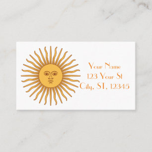 Carte De Visite Illustration de l'art face soleil Thunder_Cove
