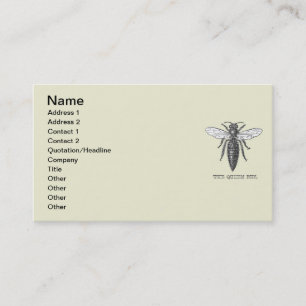 Carte De Visite Illustration des abeilles de l'insecte de la reine