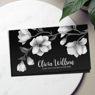 Carte De Visite Illustration des fleurs blanches de Magnolia