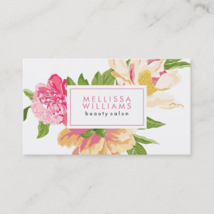 Carte De Visite Illustration des fleurs colorées modernes