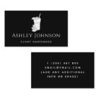 Illustration du barman noir et blanc dessiné