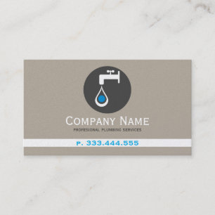 Carte De Visite Illustration du concept des services de plomberie