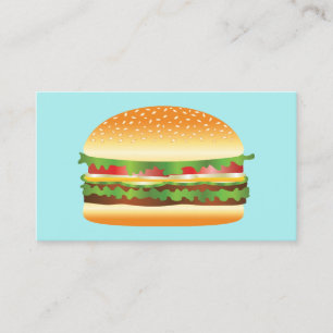 Carte De Visite Illustration du dessin animé Hamburger