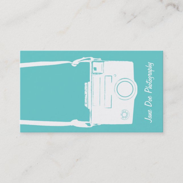 Carte De Visite Illustration du film photographique en bleu rétro (Devant)