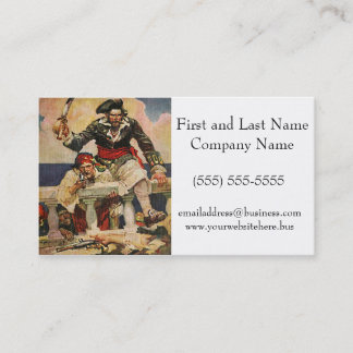 Carte De Visite Illustration du pirate et de l'accouplement de bar