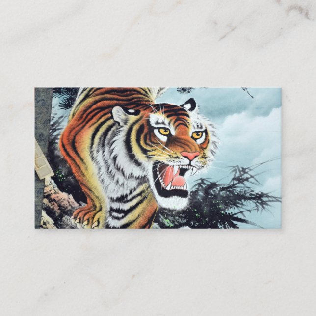 Carte De Visite Illustration du tigre a) (Devant)