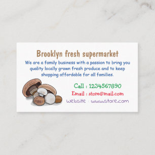 Carte De Visite Illustration d'un champignon