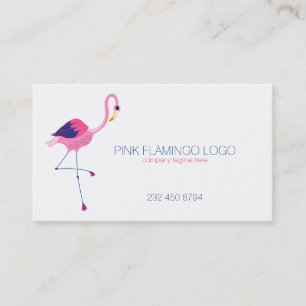 Carte De Visite Illustration Flamant rose rose