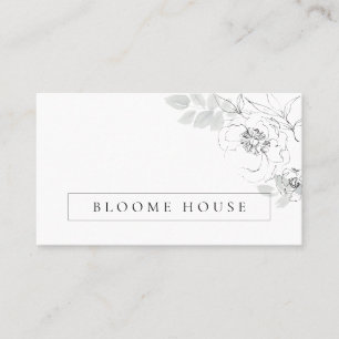 Carte De Visite Illustration florale botanique