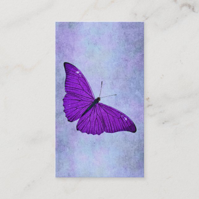 Carte De Visite Illustration pourpre foncée de papillon de 1800s (Devant)