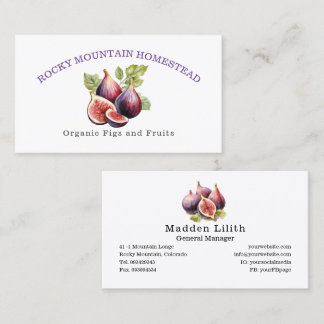 Carte De Visite Illustration végétale biologique des fruits à figu