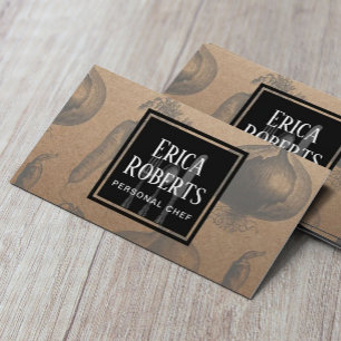 Carte De Visite Illustration végétale vintage Papier d'emballage