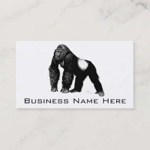 Carte De Visite Illustration vintage de gorille de Silverback,