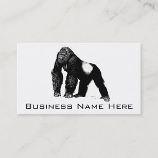 Carte De Visite Illustration vintage de gorille de Silverback,