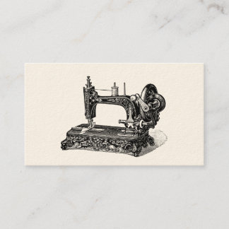 Carte De Visite Illustration vintage de machine à coudre de 1800s