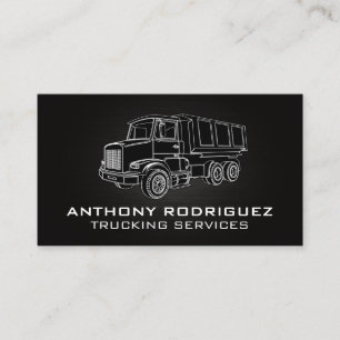 Carte De Visite Illustrations de services de camionnage Construc